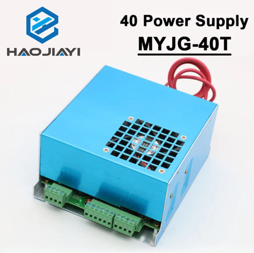 

HAOJIAYI 40W CO2 Laser Power Supply MYJG-40T 110V 220V for CO2 Laser Engraving Cutting Machine 35-50W MYJG