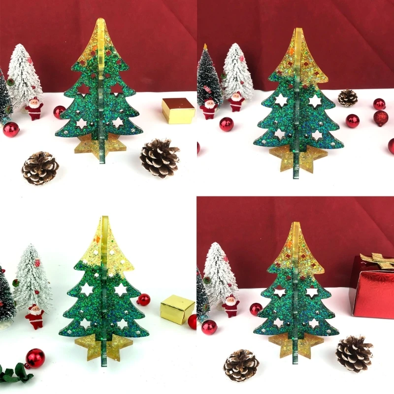 Силиконовая форма для рождественской елки рождественская из смолы с держателем