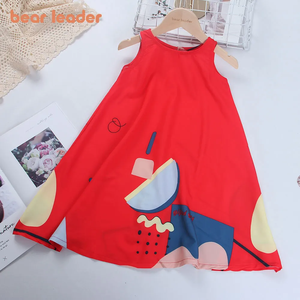 

Bear Leader/Детские платья для подростков; Vestidos; Новая летняя одежда с рисунком для девочек; Повседневная детская одежда для подростков; От 4 до 13 ...