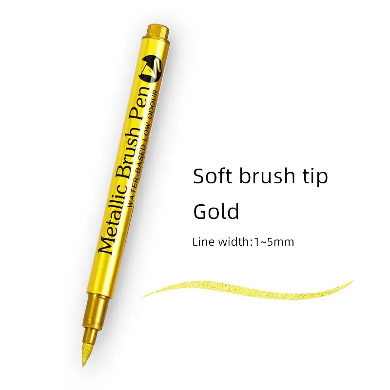 SEVENWELL Золотые и серебряные металлические водостойкие маркеры для творчества