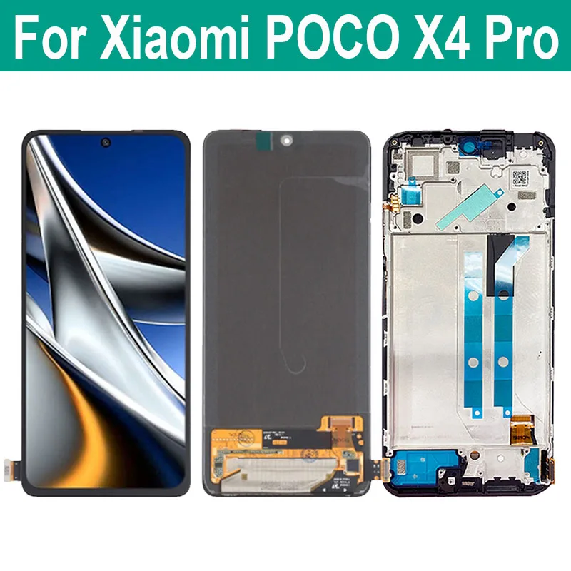 

AMOLED 6.67" Original For Xiaomi POCO X4 Pro 5G 2201116PG LCD Display Touch Screen Digitizer Assembly For POCO X4Pro 5G LCD