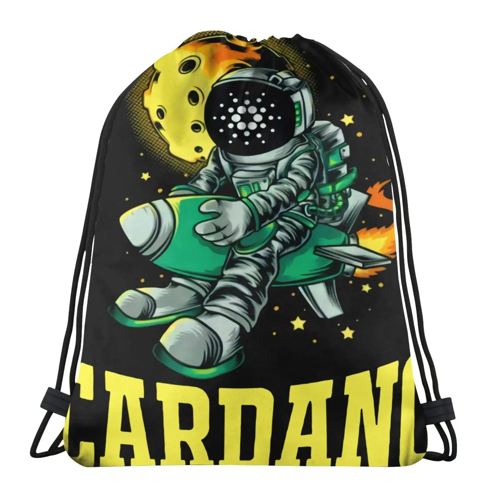 

Мужской тканевый рюкзак для покупок, с принтом в виде Луны