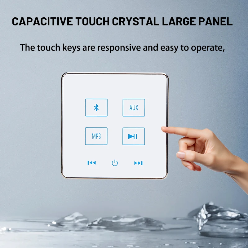 Мини-домашний Bluetooth-усилитель звука в стене сенсорная клавиша фон панель