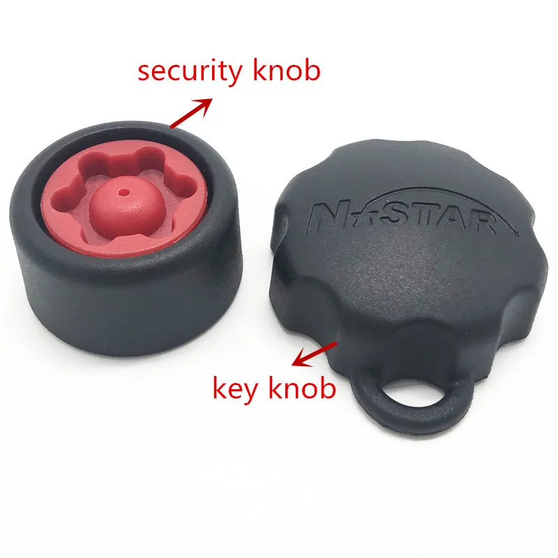 

Mixed Combination Anti Theft Pin-Lock Security Knob and Key Knob for 1 inch Diameter B Size Duoble Socket Arm