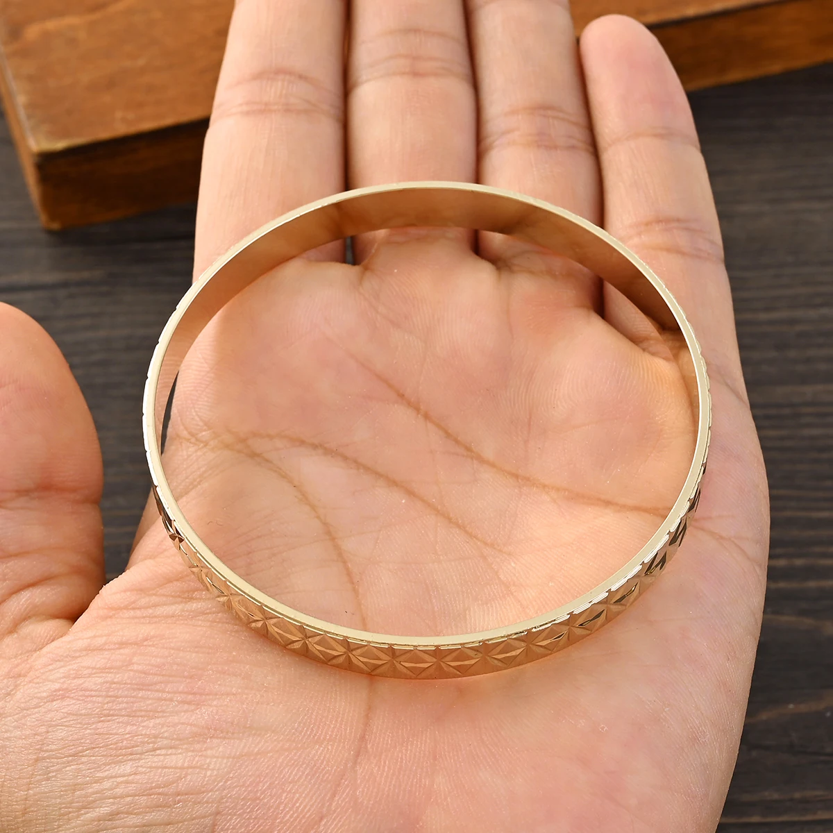 65 мм 9K Золотой Цвет All Star Habesha Лидер продаж простой милый браслет для взрослых