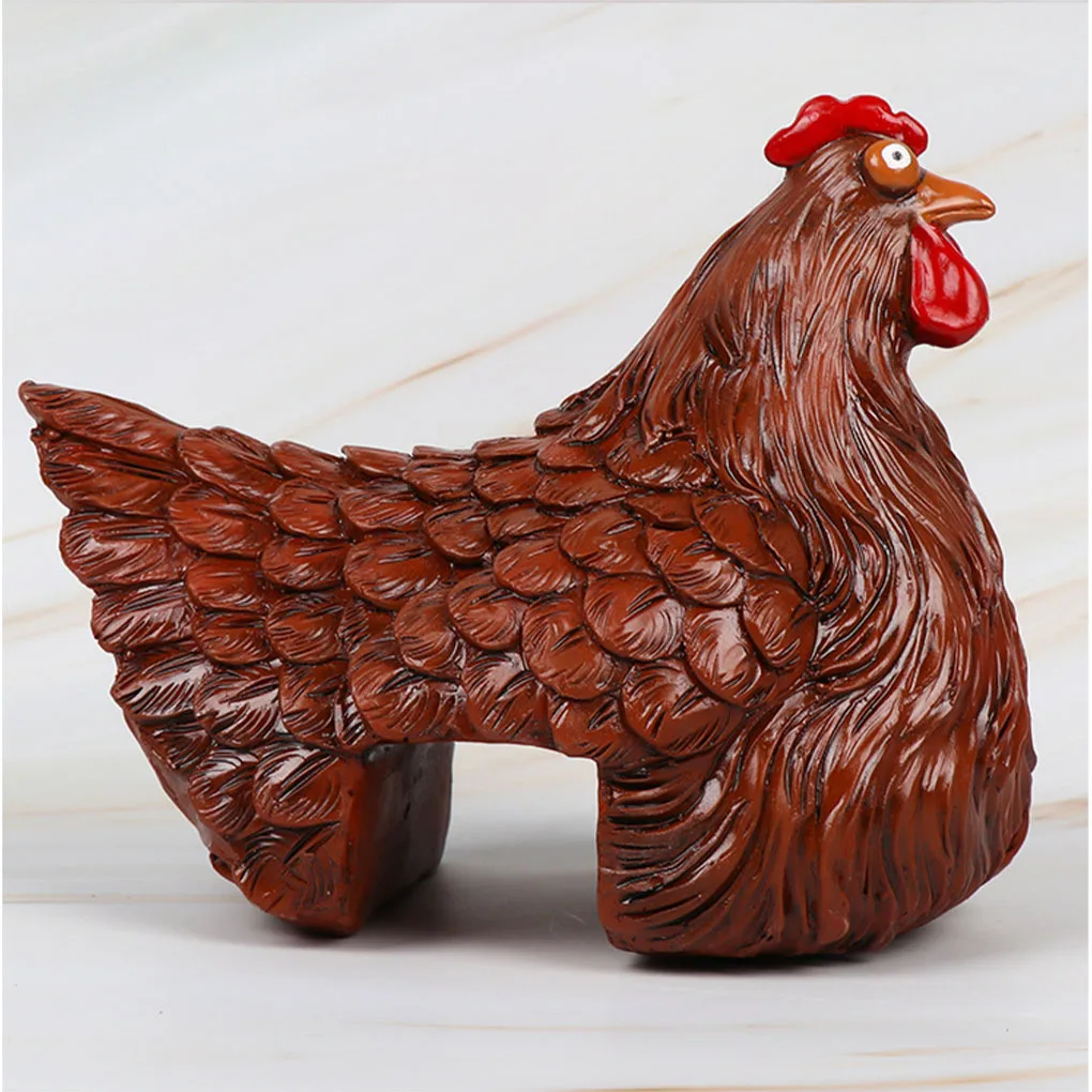 

Creative Chicken Figure Clamping Ladder Hen Resin Crafts Clamping Hen Resin Ornaments Indoor And Outdoor Art Decorations New