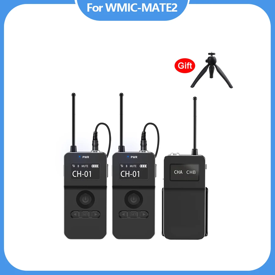 

Mic UHF Wireless Lavalier Microphone With Transmitter&Receiver 50 Channels For DSLR Camera Smartphone Interview Vlog Recording