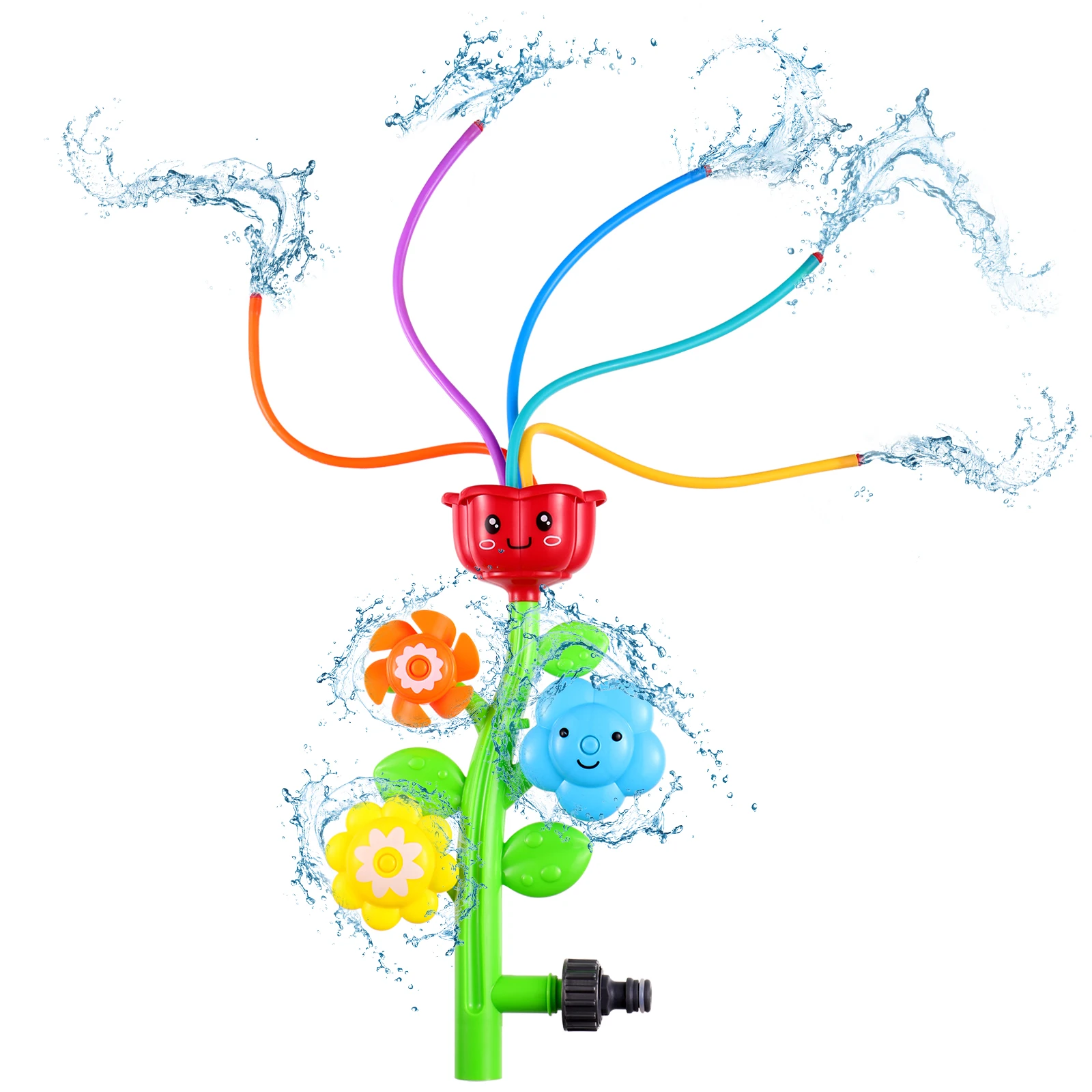 

Toyvian Flower Sprinkler Colorful Outdoor Water Sprinkler Fun Water Activity Spray Sprinkler Flower Shape Swirl Garden Game Toy