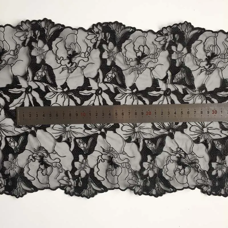 20 ярдов винтажная двухцветная вышитая кружевная бейка из мягкой ткани