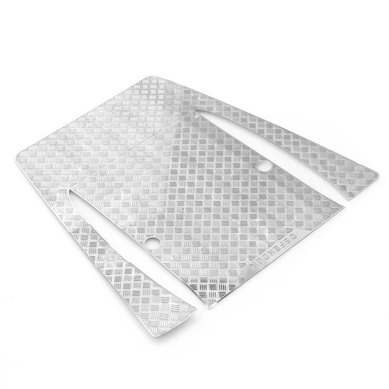 

For TRAXXAS TRX4 Defender Central Skid Plate of the Hood Metal Decorative Sheet of the Hood Silver