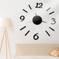 2022 modern design large 3d wall clock diy quartz clocks acrylic mirror stickers living room home office decor horloge 4040cm