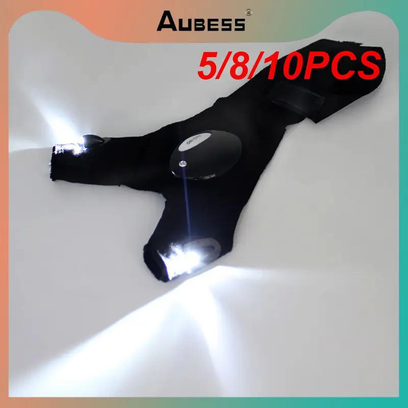 

5/8/10PCS Fishing Gloves Outdoor Glowing Gloves Led Lighting Fishing Gloves Left Right Fingerless Gloves Waterproof Fishing Gear