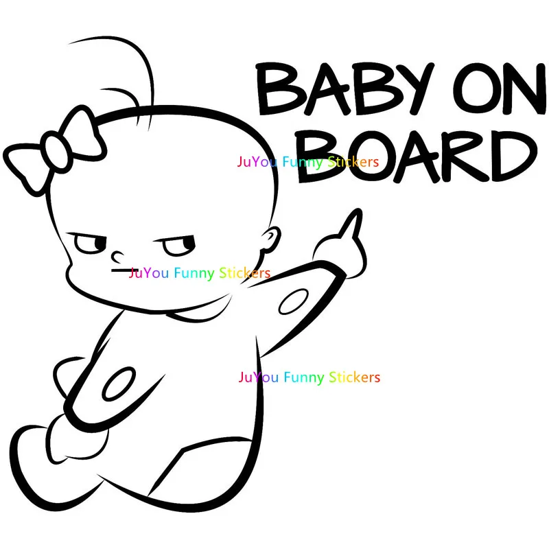 

FUYOOHI Funny Stickers Exterior Accessories Funny BABY ON BOARD Warning Sign Car Sticker Automobiles Motorcycles Vinyl Decals