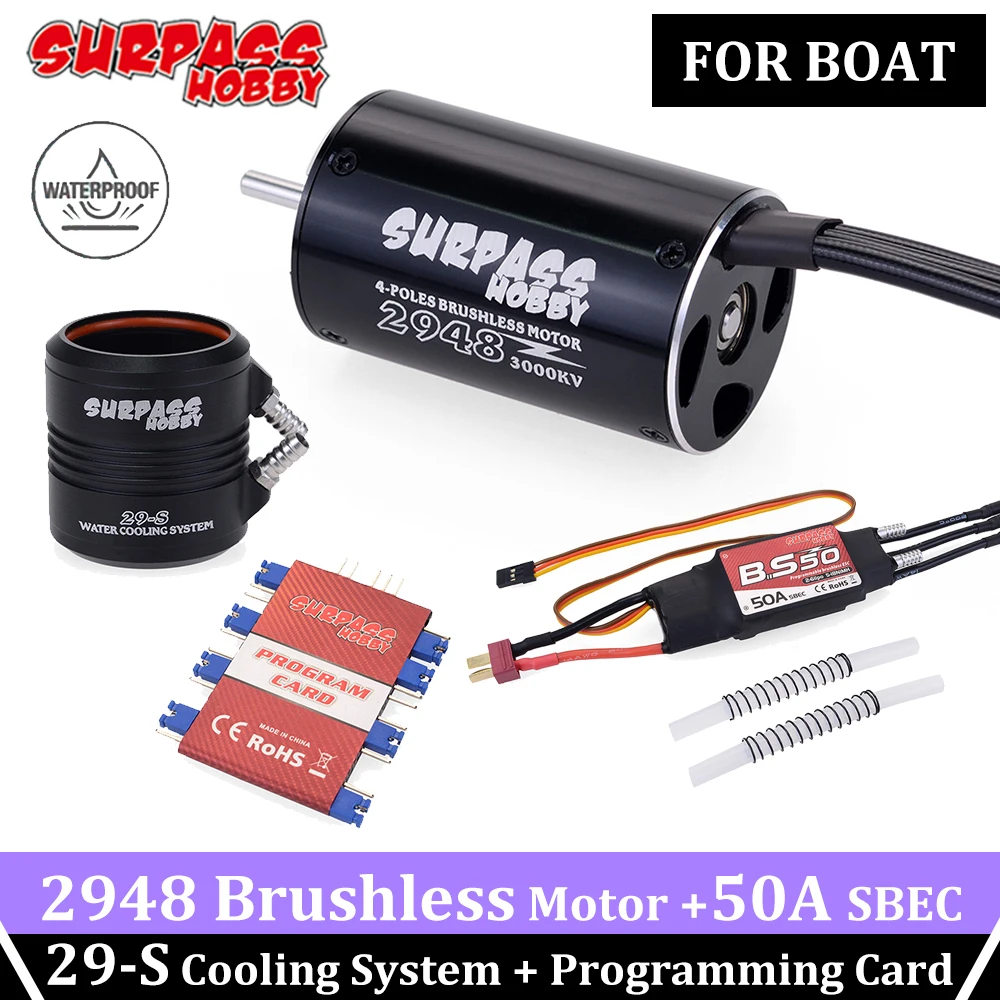 Лодка SURPASS HOBBY 2948 с бесщеточным двигателем 50 А ESC SBEC водонепроницаемая 29-сек куртка