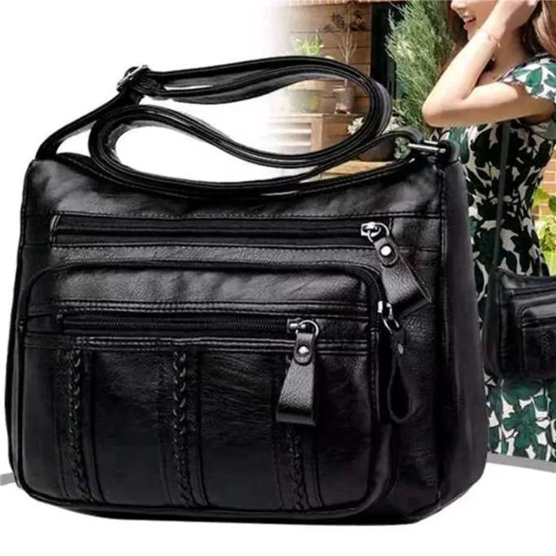 

Women's Bag Middle-aged Bag Mother's Bag Fashion Multi-layer Large Capacity Single Shoulder Bag Mother-in-law Buy Vegetable Bag