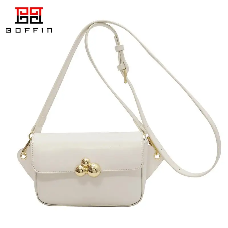 Boffin High-End Brand Fashionable Women's Bags Textured Crossbody Bag High Quality Solid Color Handbags Summer Trend Pu Bag