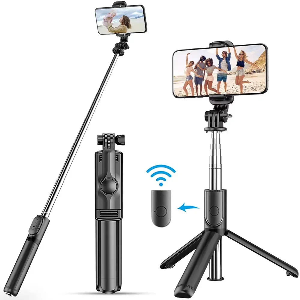 

Bluetooth Selfie Stick Mobile Phone Holder Retractable Portable Multifunctional Tripod With Wireless Remote Shutter