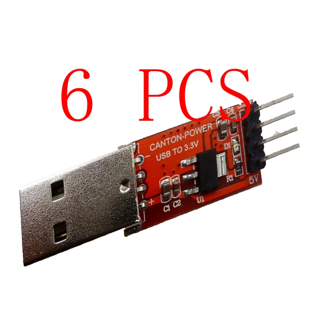 

6 Pcs 3 functions USB Power Supply Module 5V to 3.3V DC-DC Step-Down Buck AMS1117 LDO Module
