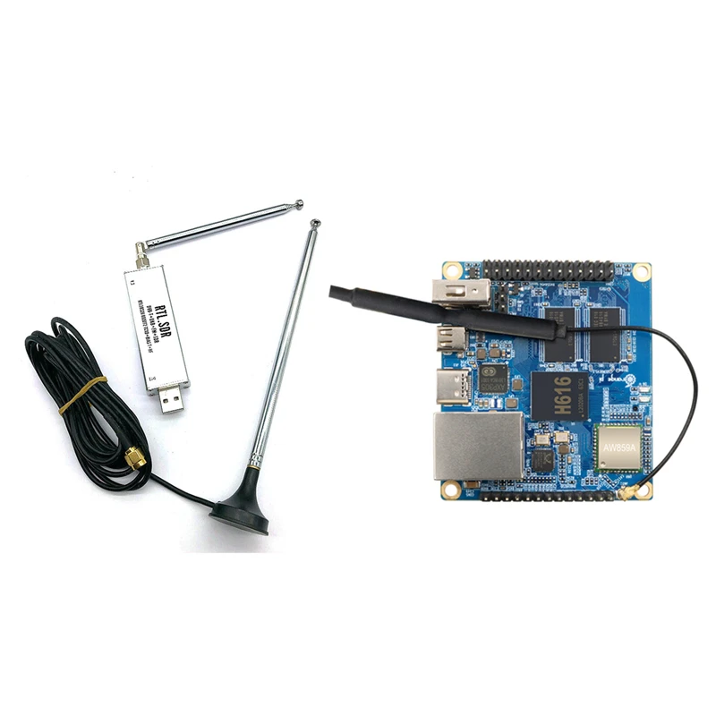 

1 Set Software Defined Radio Receiver With Antenna & 1 Pcs Orange Pi Zero 2,1GB RAM With H616 Chip,Single Board