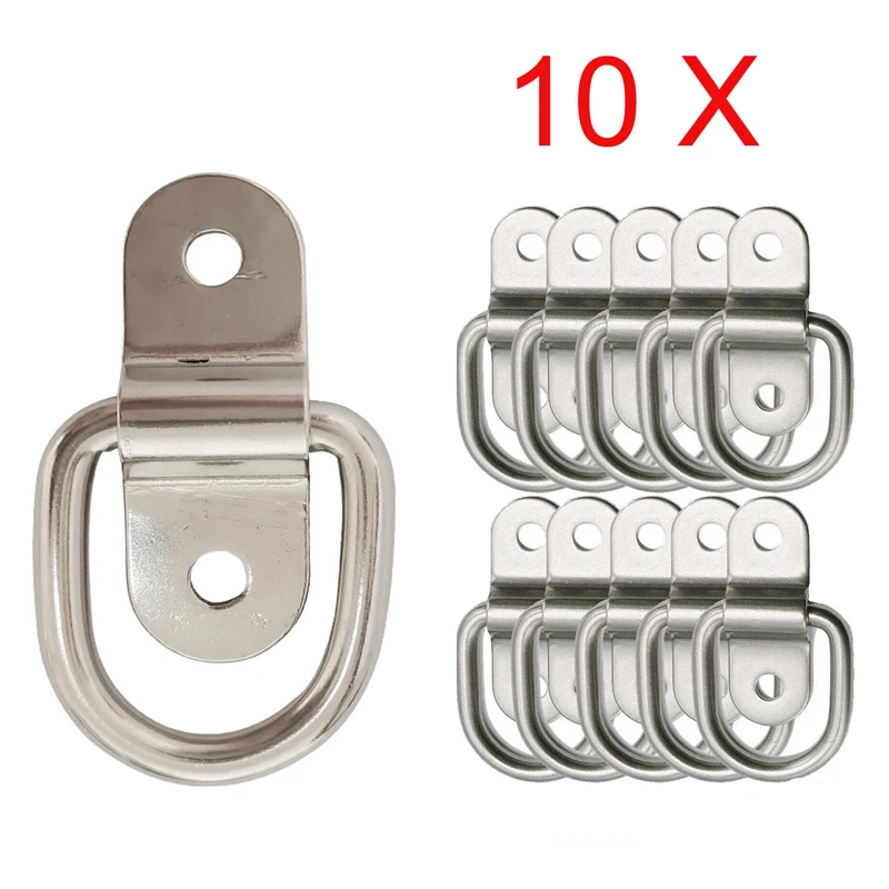 

10X D-Rings Hook Tie Down Ring Load Anchor Trailer Forged Lashing Truck