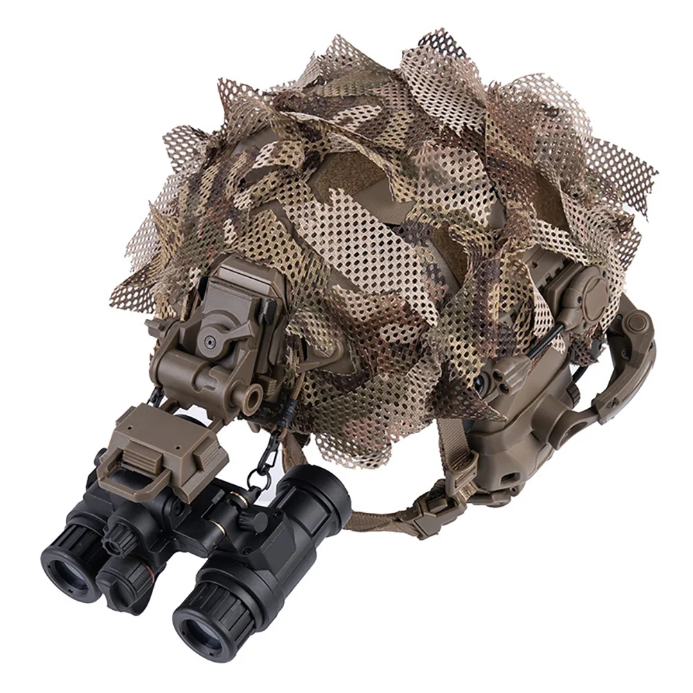 Фото Чехол для шлема Airsoft Fast Helmet из 3D камуфляжной сетки для охоты, страйкбола, пейнтбола, тренировок на открытом воздухе, аксессуары для шлемов Super High Cut №1