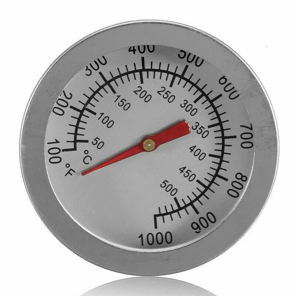 

Stainless Steel BBQ Smoker Grill Temperature Gauge Barbecue Thermometer 50~500℃ Cooking Food Probe Grill Oven For Home Kitchen