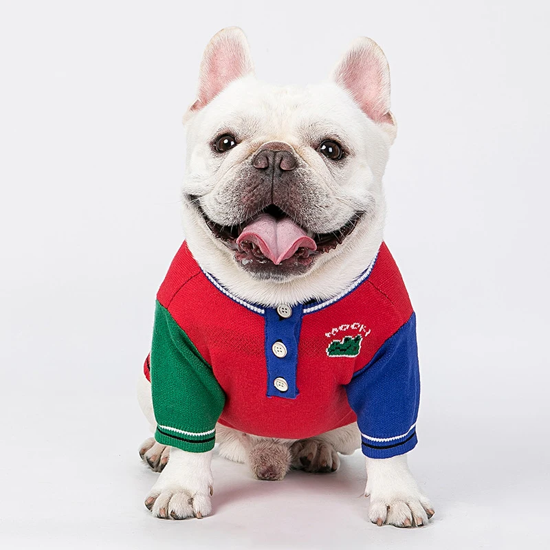 

Brand Dogs Autumn Sweater Warm Pet Cat Shirt Clothing Knitted Puppy Kitten Costume Luxury Chihuahua French Bulldog Clothes