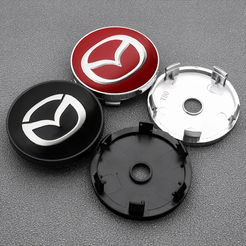 

4pcs 56+60mm Car Wheel Center Cover Hubcap Emblem Sticker Decals For Mazda 2 3 6 Atenza Axela Demio CX3 CX5 Mx5 Rx8 Accessories