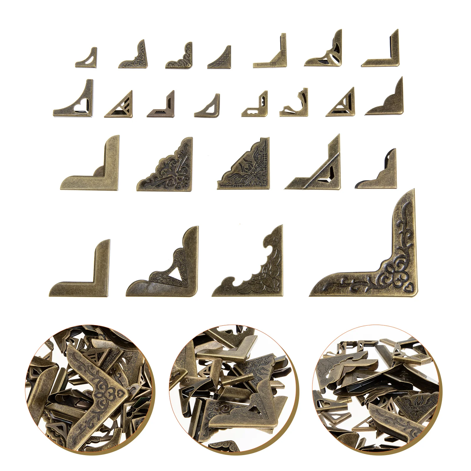 

Corner Book Protector Cover Protectors Guard Album Metal Pad Decorative Corners Covers Furniture Notebook Menus Iron Box Vintage