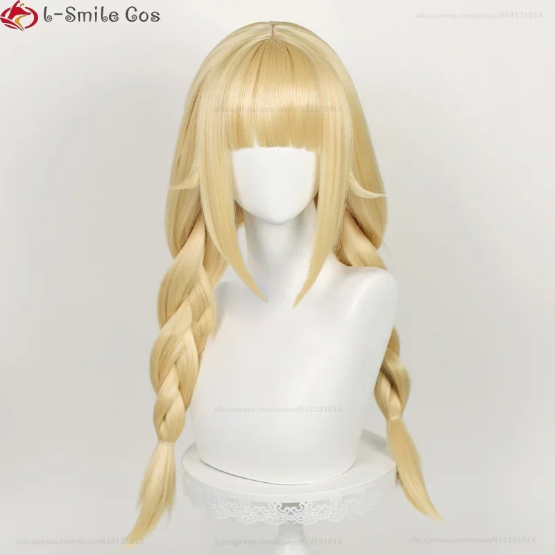 Парик для косплея аниме Paripi Koumei Tsukimi Eiko 65 см длинные золотисто-желтые смелые