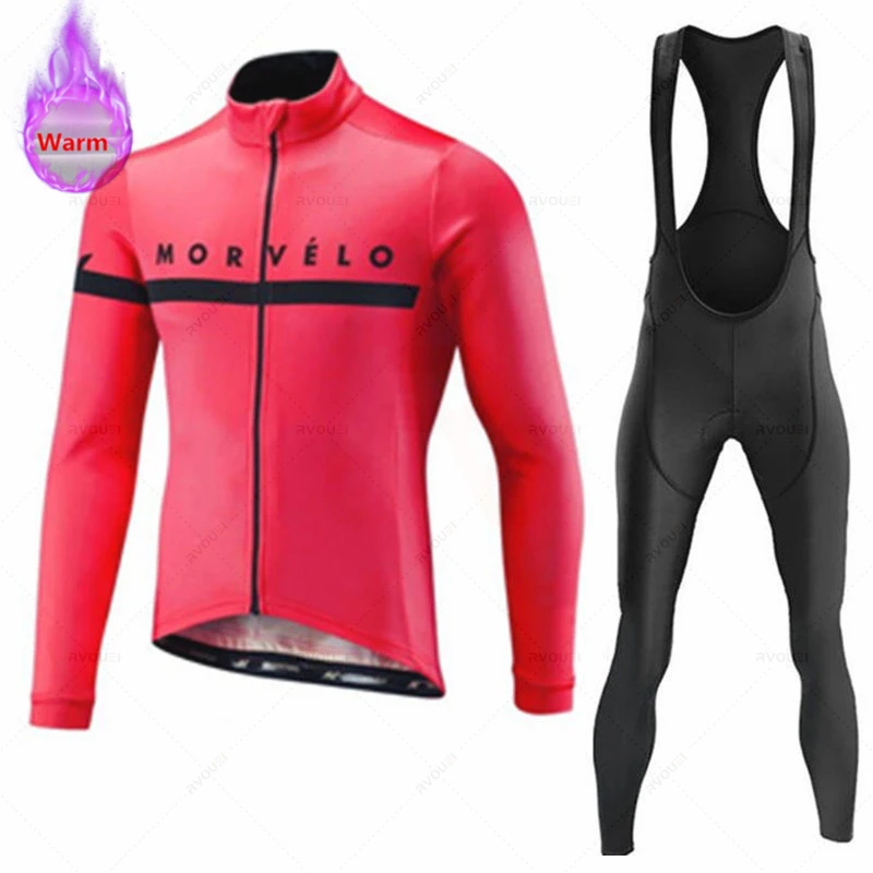 Мужской комплект трикотажных изделий из флиса для езды на велосипеде |