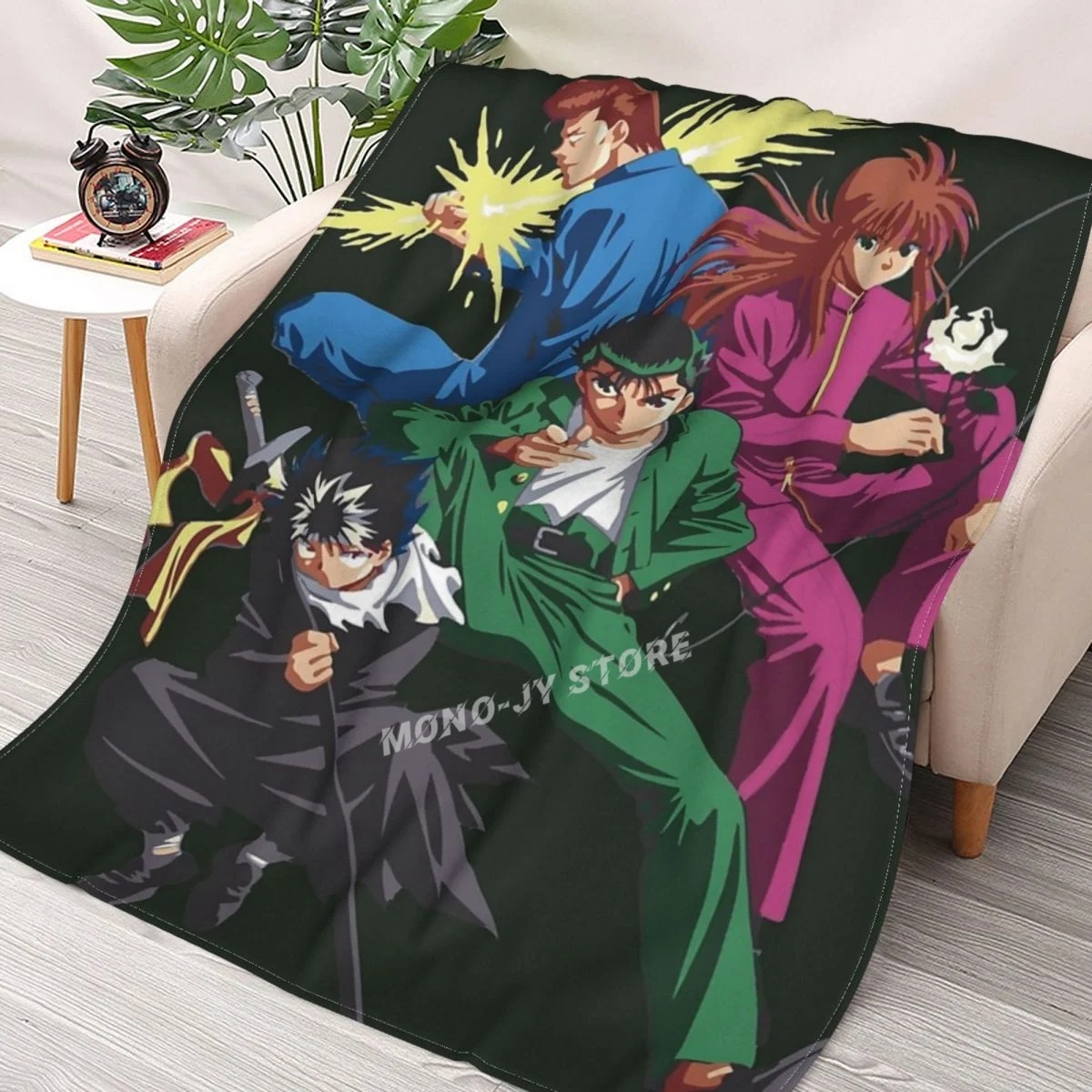 

Yuyu - Hakusho Throw Blanket Sherpa Blanket Bedding soft Blankets