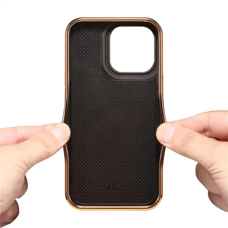 High End Business Retro Oil Wax First Layer Leather Turnkey Electroplating Case For iphone 14 13 12 Pro Max Plus New Products