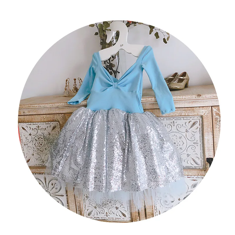 Платье для девочек, Вечернее бальное платье с блестками для маленьких девочек, официальные наряды, элегантная танцевальная одежда для дете...