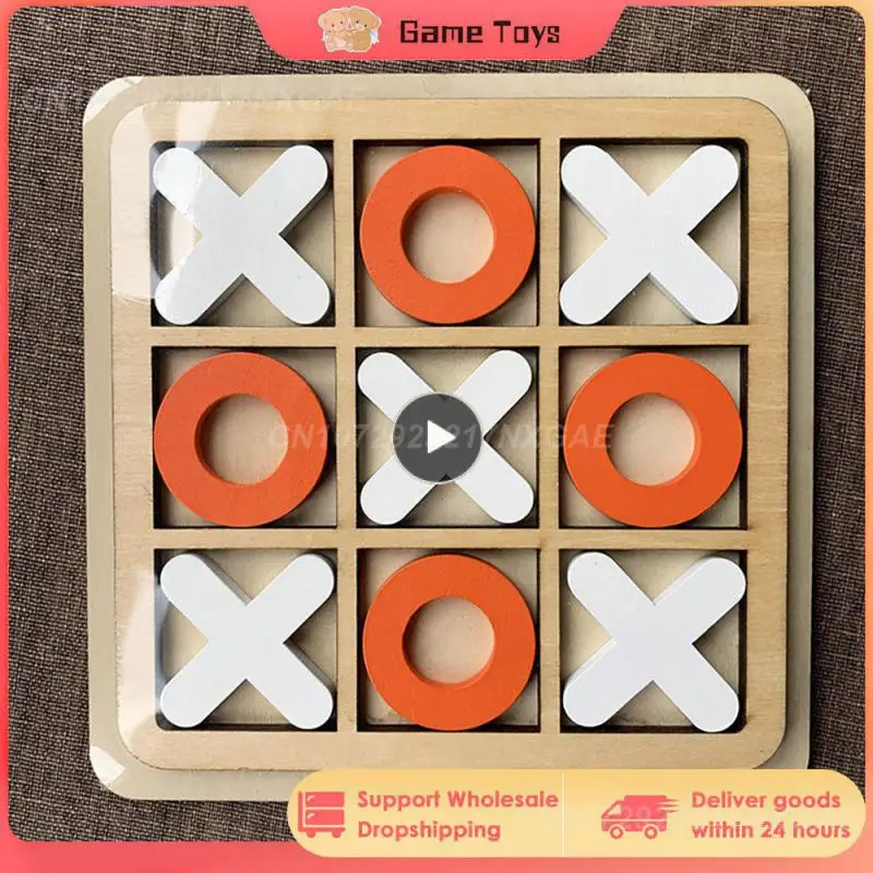 

1~5PCS Parent-Child Interaction Wooden Board Game XO Tic Tac Toe Chess Funny Developing Intelligent Educational Toy Puzzles