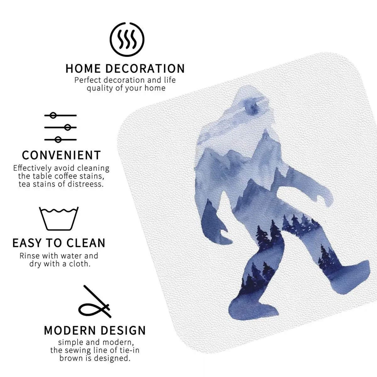 Подставки Bigfoot с дымчатым ландшафтом из силикона кухонные подставки