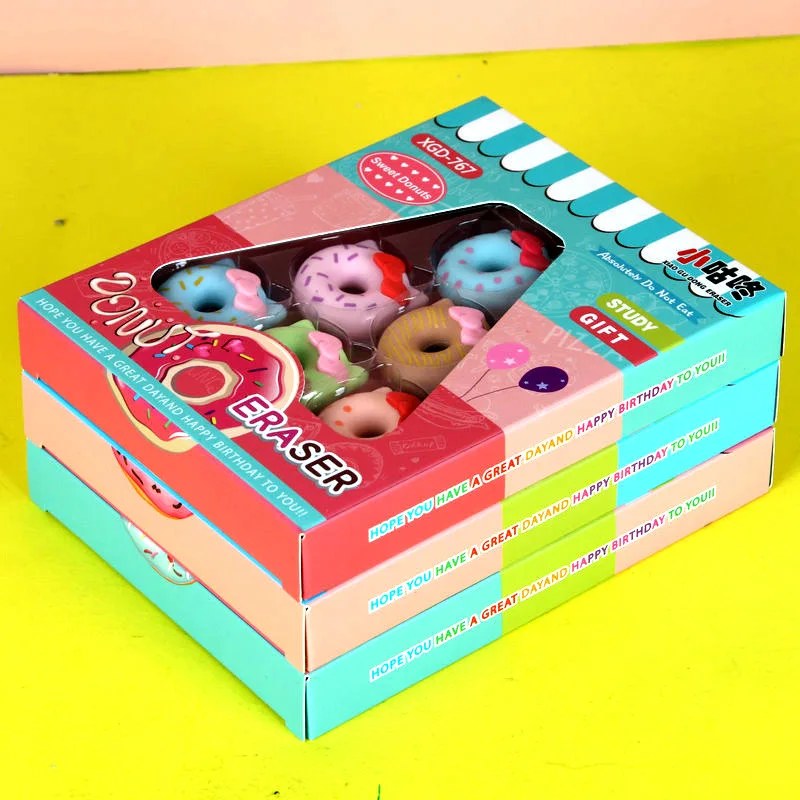 1 карточка ластик в виде пончика милые новые детские канцелярские товары подарки