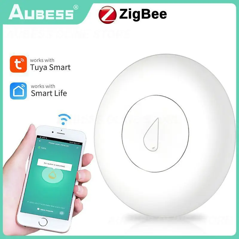 

Zigbee Tuya Water Leakage Alarm Detector Work With Zigbee Gateway Water Level Detector Security Protection Smart Life App