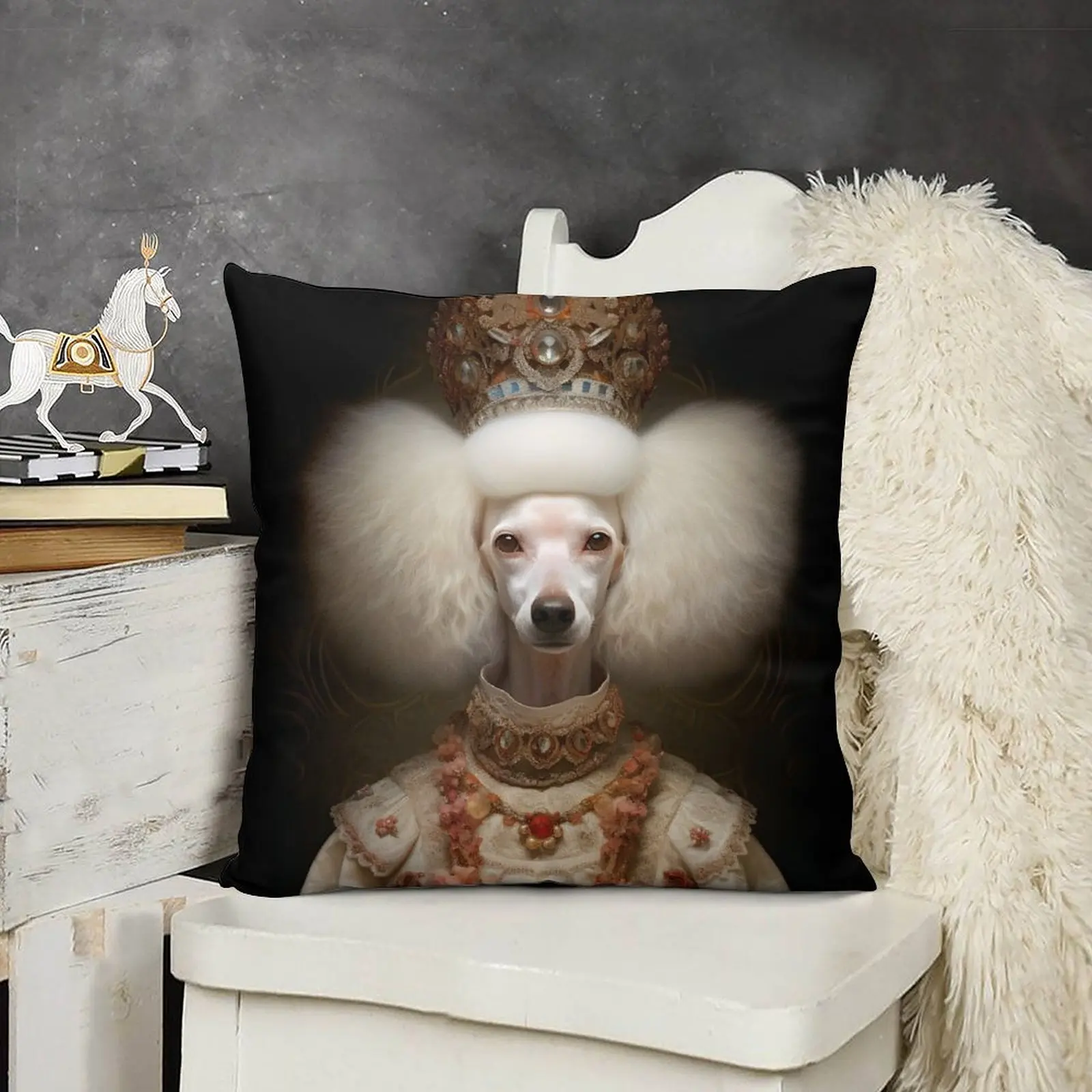 Роскошные диванные подушки Pudel als feine Lady