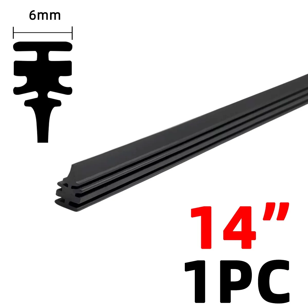 

Щетка Стеклоочистителя PINMOAP Из Натурального Каучука, Совместимая С Бескаркасными Дворниками, 6 Мм