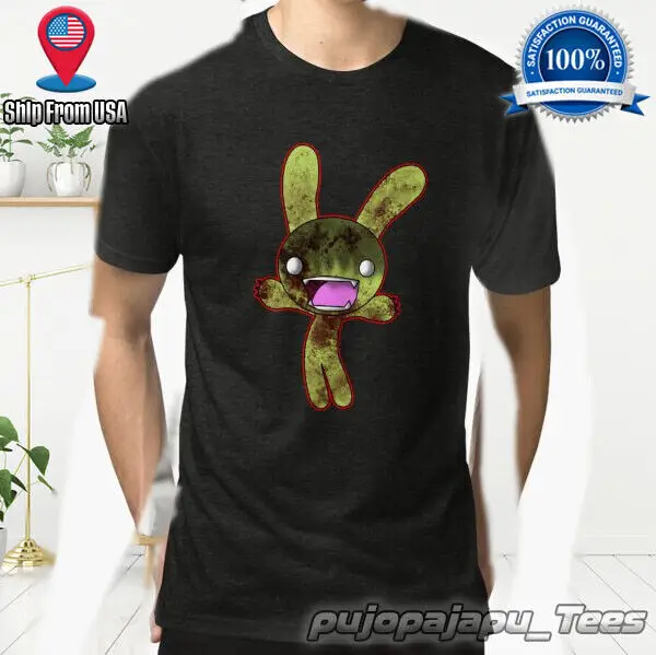 Веселая хлопковая Футболка Tombie the зомби Bunny american размер S-5XL
