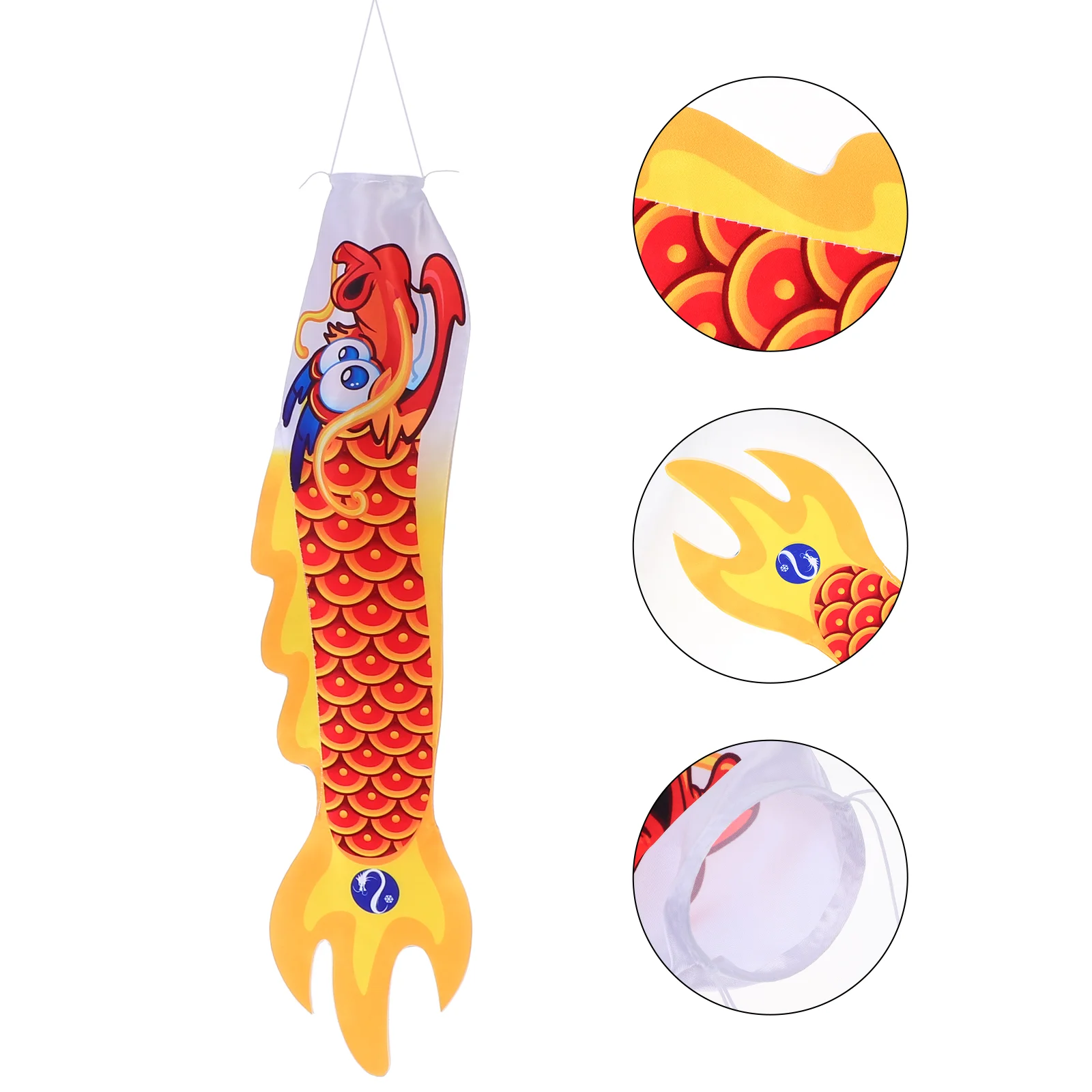 

Dragon Hair Dryer Pendant Home Decor Layout Flag Hanging Japanese Satin Banner Festival