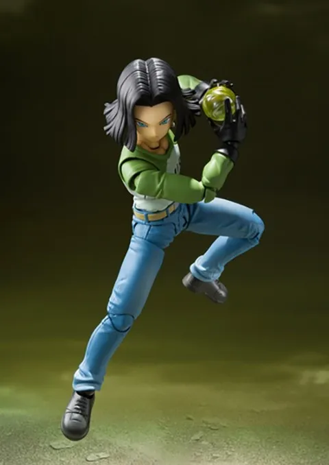 Женская оригинальная BANDAI DBZ Shf Super Android No.18 NO.17 экшн-Фигурки игрушки Аниме фигурки