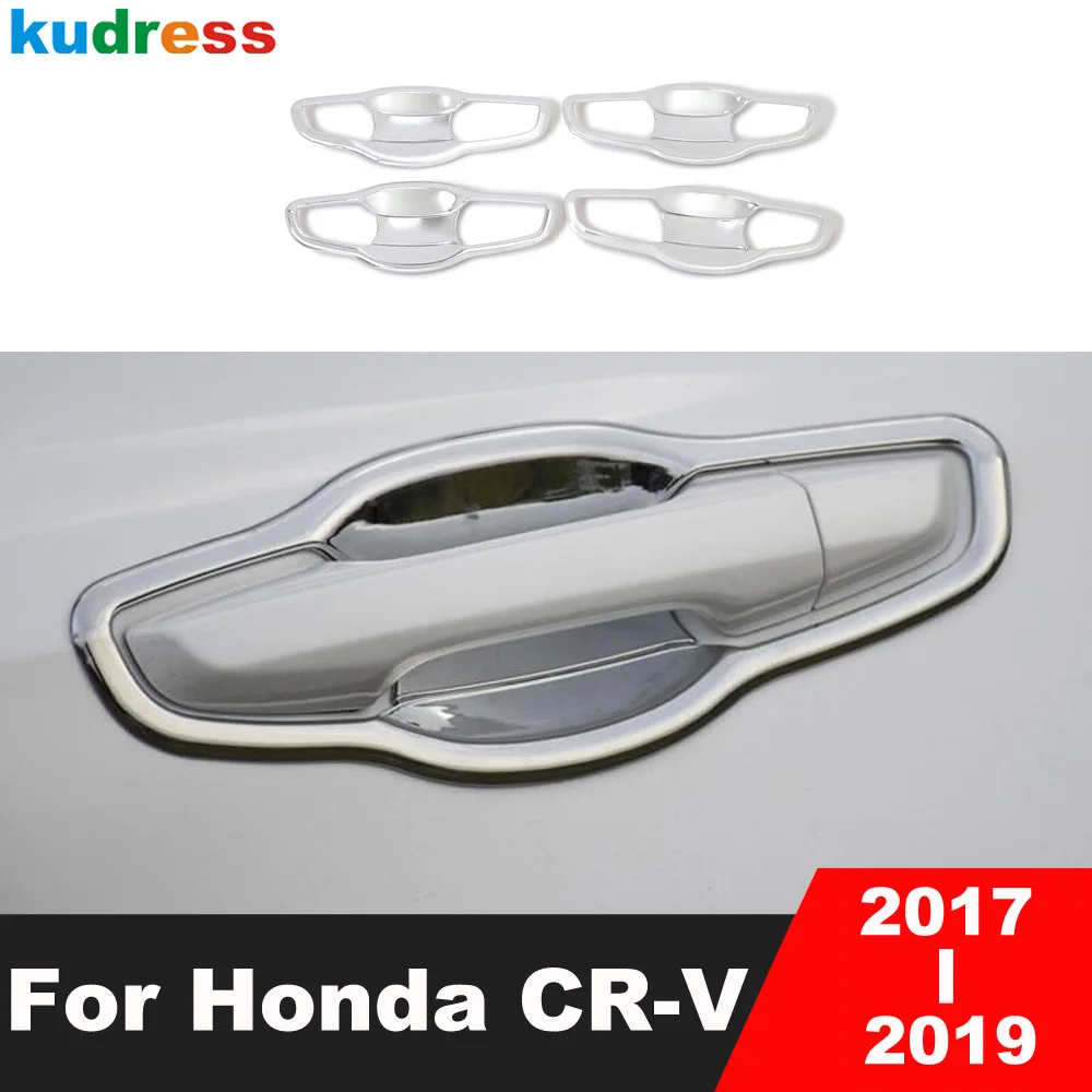 

Для Honda CRV CR-V 2017 2018 2019 ABS Chrome Автомобильная боковая дверная ручка Чаша крышка чашки Отделка Декоративные молдинги стикеры аксессуары