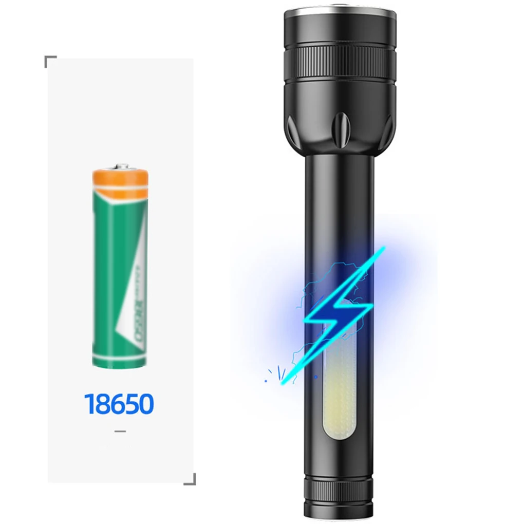 

Flashlight Top Battery Intelligent Lamp Waterproof Work Portable Torch Lantern Rechargeable Powerful Outdoors Search