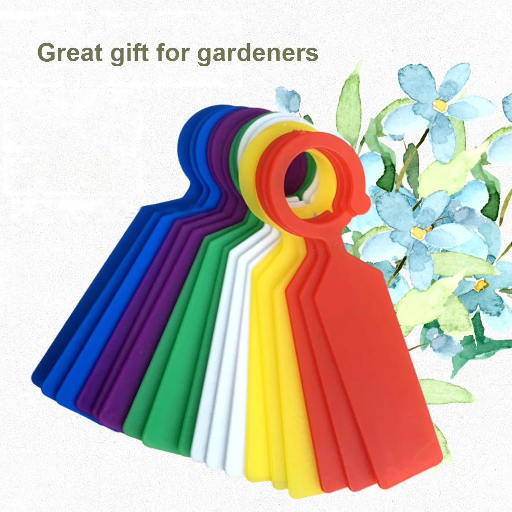 

100Pcs/Set Garden Plant Markers Waterproof Plant Labels Greenhouse Orchard Plastic Plant Hanging Tags Reusable Seedling Labels