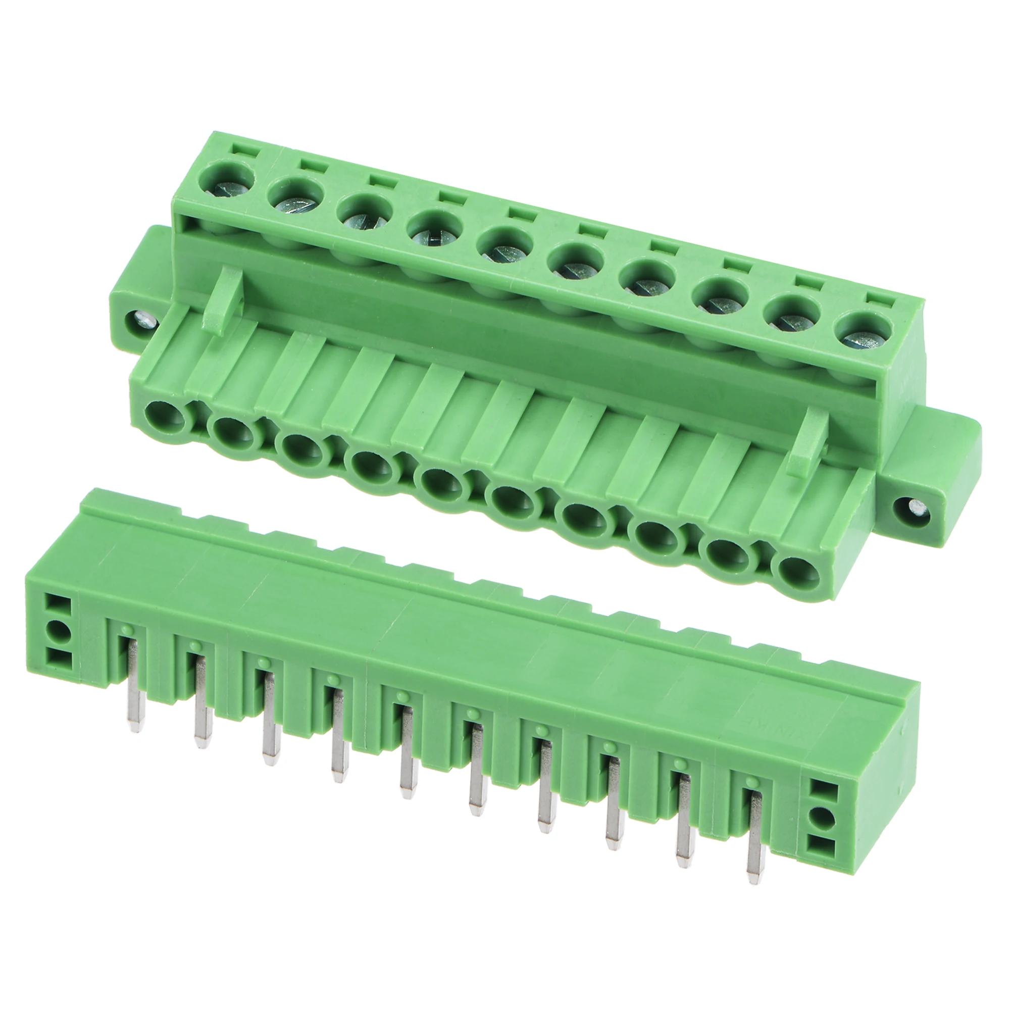 

Uxcell PCB Mount Screw Terminal Block 5.08mm Pitch 10 Pin 10A Plug-in for Electrical, Instruments 5 Set