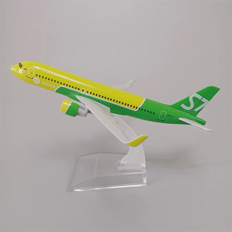 

NEW Green 16cm Alloy Metal Diecast Aircraft Air Russian Siberia S7 Airlines Airbus 320 A320 Airways Airplane Model Plane Model