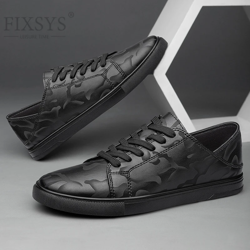 

Высококачественная Мужская Повседневная обувь FIXSYS, обувь для скейтбординга, уличные кожаные кроссовки, мужская и женская спортивная обувь,...