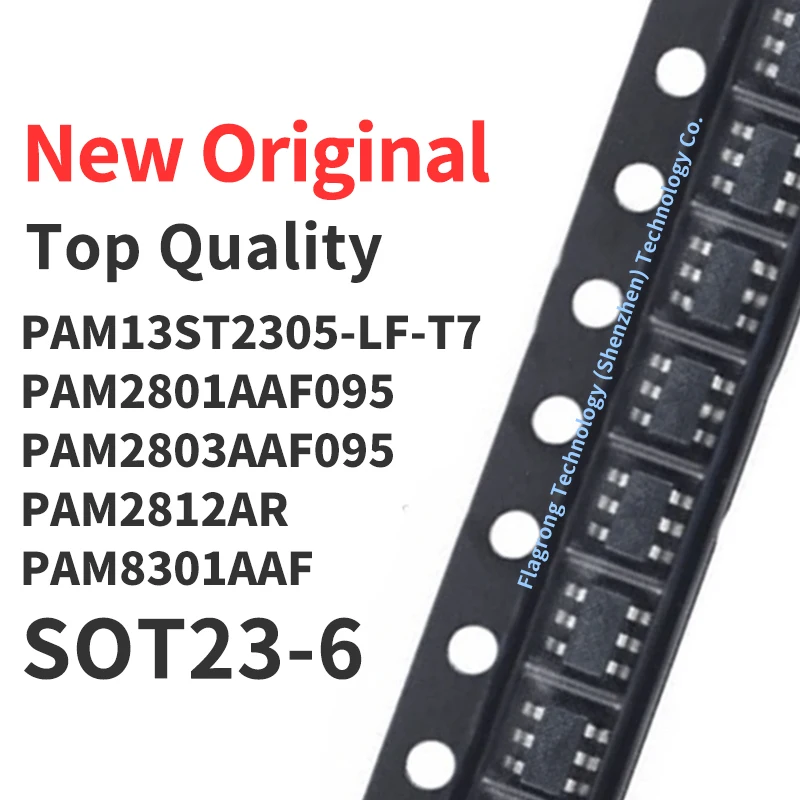 

10 PCS PAM13ST2305-LF-T7 PAM2801AAF095 PAM2803AAF095 PAM2812AR PAM8301AAF SOT23-6 Chip IC New Original